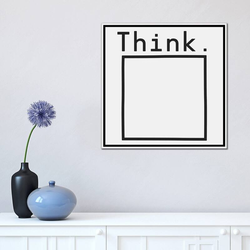 iCanvas "Think" by Florent Bodart Framed Canvas Print