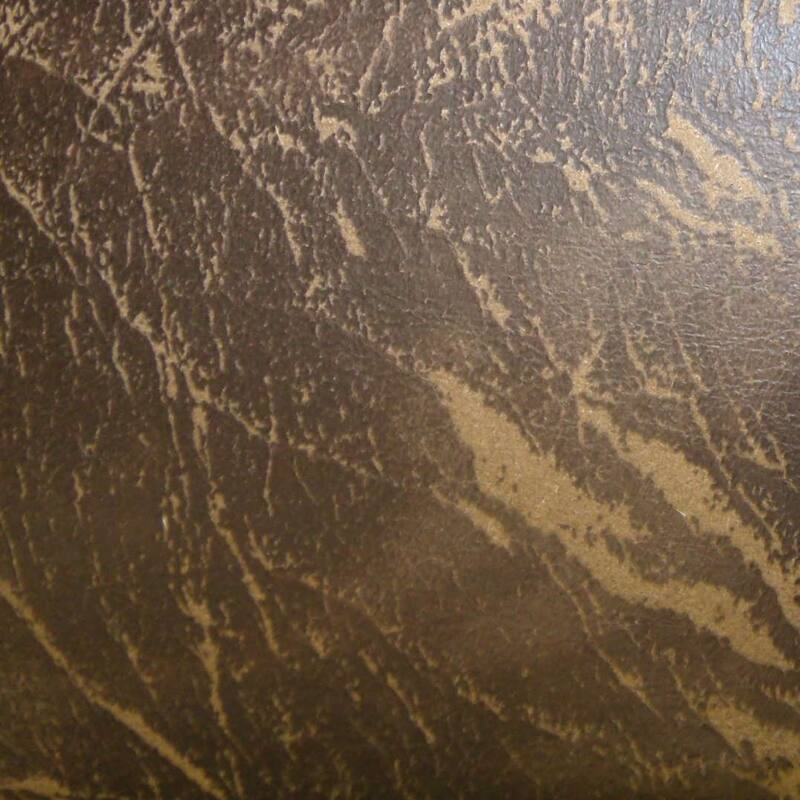 Hickory Log Footstool - Faux Brown Leather