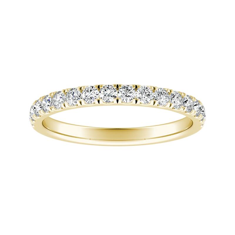 Auriya 3/8ctw Classic Round Diamond Wedding Band 14k Gold - Yellow - 8