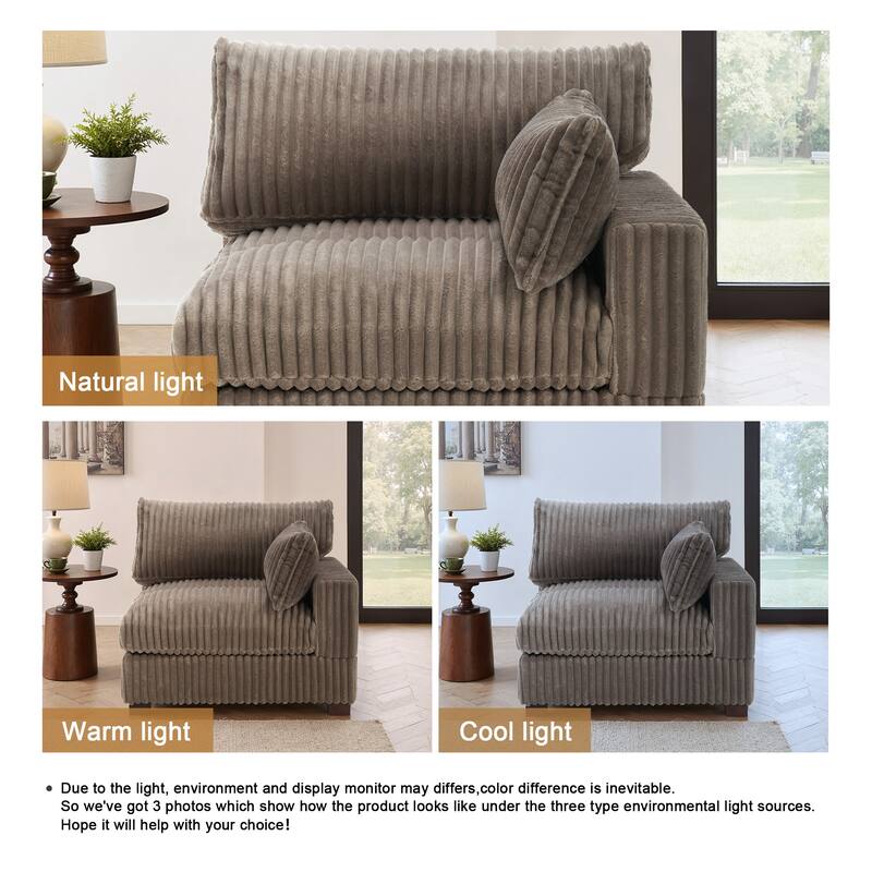 Plush Faux Fur Accent Sofa Chair