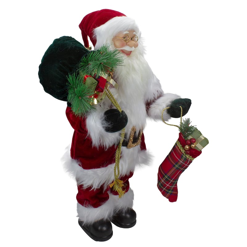 2' Standing Santa Christmas Figure with Presents
