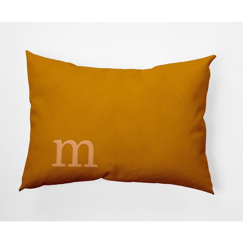 Modern Monogram Decorative Throw Pillow - 14" x 20" - m
