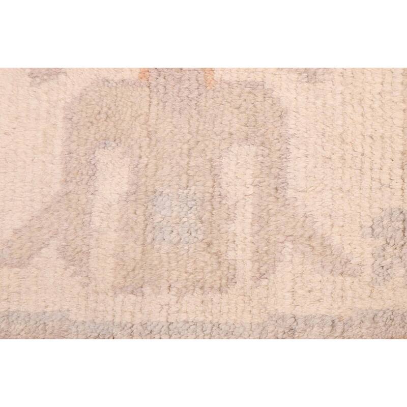 ECARPETGALLERY Hand-knotted Royal Oushak Ivory Wool Rug - 7'9 x 7'7