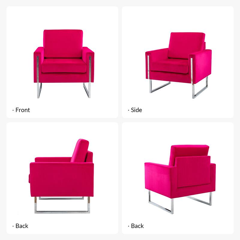 Trendy Elastus Comfy Club Chair with Chic Metal Legs for Stylish Decor