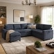 preview thumbnail 12 of 29, U-Shaped Convertible Sectional Sofa Bed with Storage Chaise by Harper&Bright Designs Blue