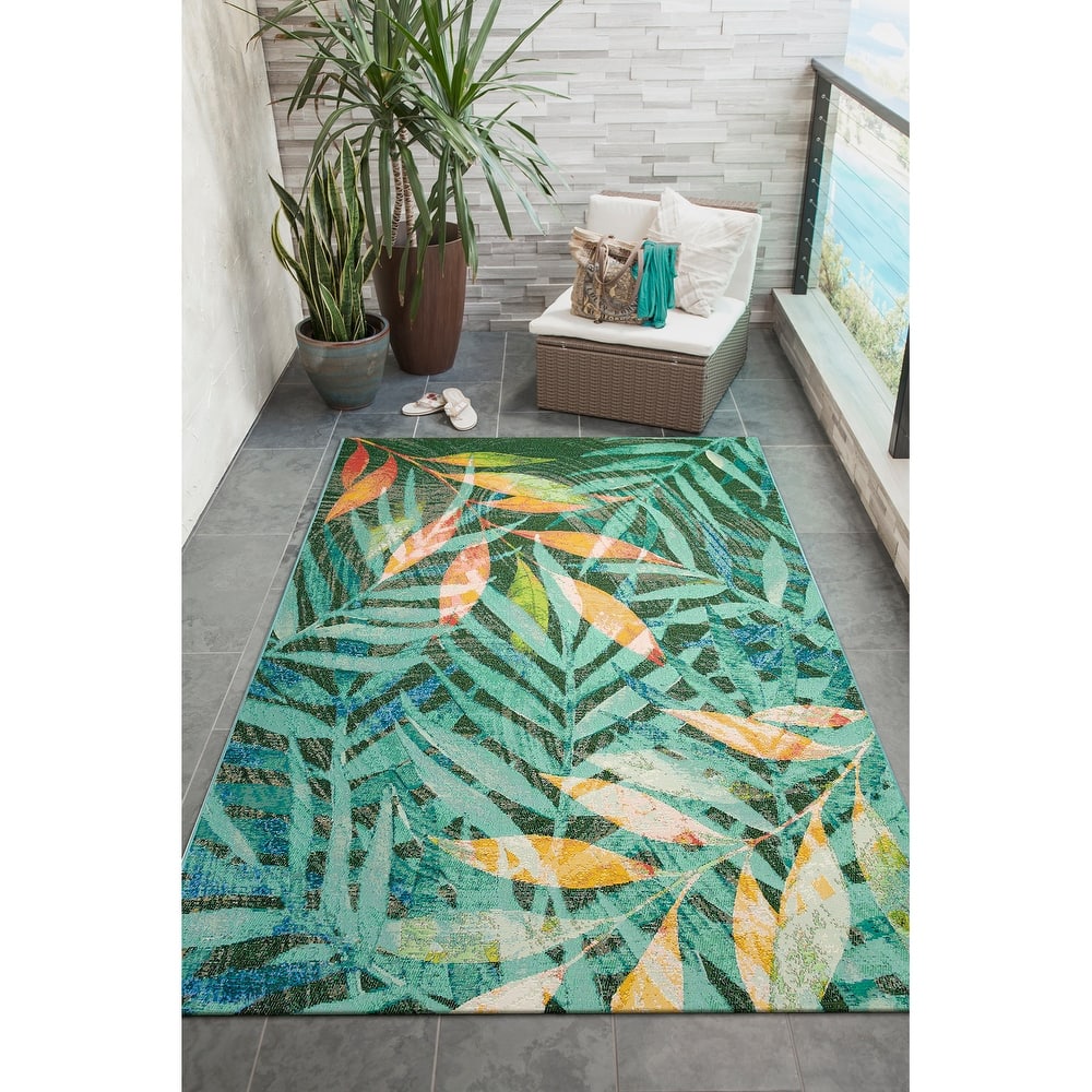Liora Manne Marina Leaves Indoor/Outdoor Rug