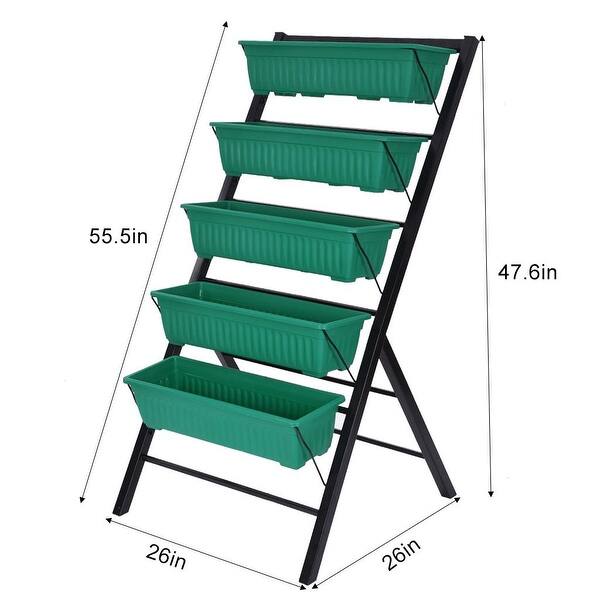 Picture of Vertical herb garden planter box vegetable planter indoor with drainage ...