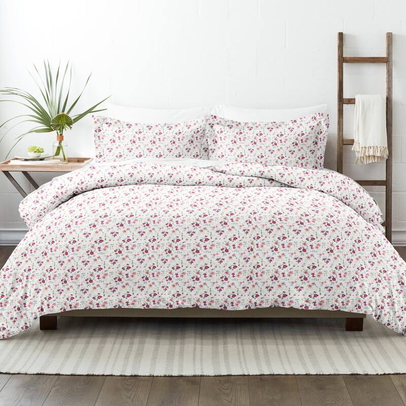 Becky Cameron Oversized 3-piece Printed Duvet Cover Set - Blossoms - Pink - King - Cal King