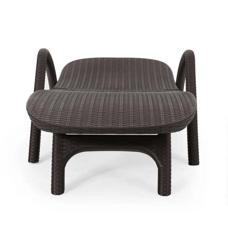 Resin Wicker Reclining Chair, Weather-Resistant Patio Chair Chaise Lounge Chair with Elegant Hand-Crafted Design