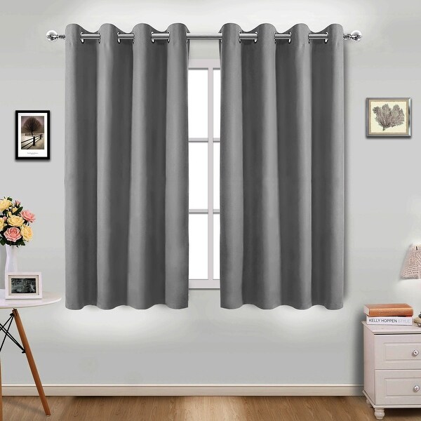 Short grey curtains sales