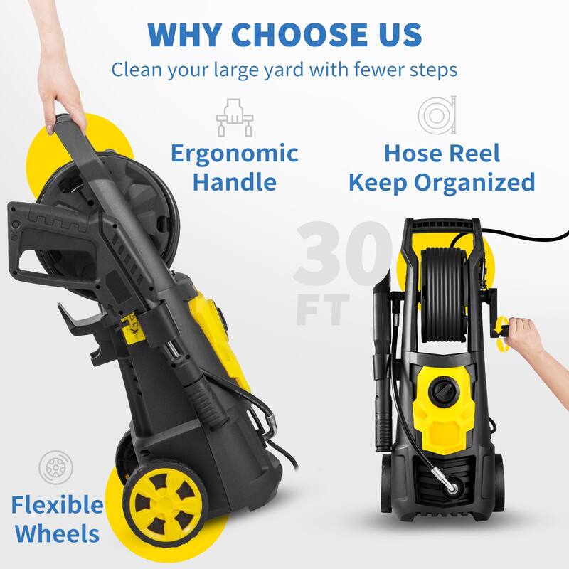 PP Electric Pressure Washer 2000PSI with 5 Nozzles