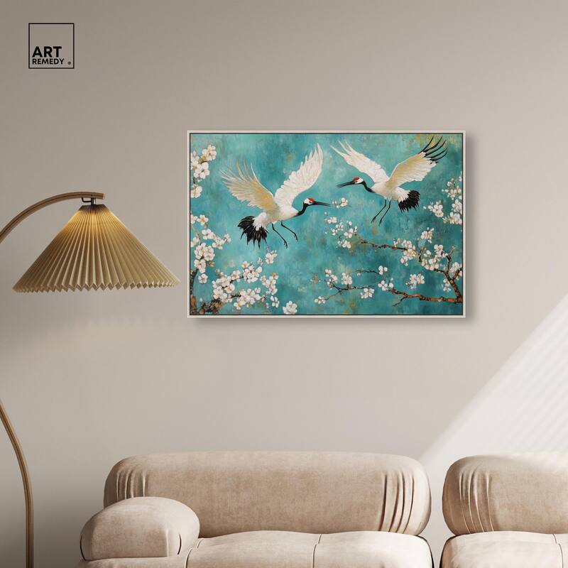 Gentle Tiger Nap Canvas Elegant Birds by Art Remedy