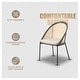 preview thumbnail 29 of 54, Urbane Modern Stylish Dining Chair with Vinyl Fabric Seat and Wicker Back for Dining Room & Kitchen, Set of 4