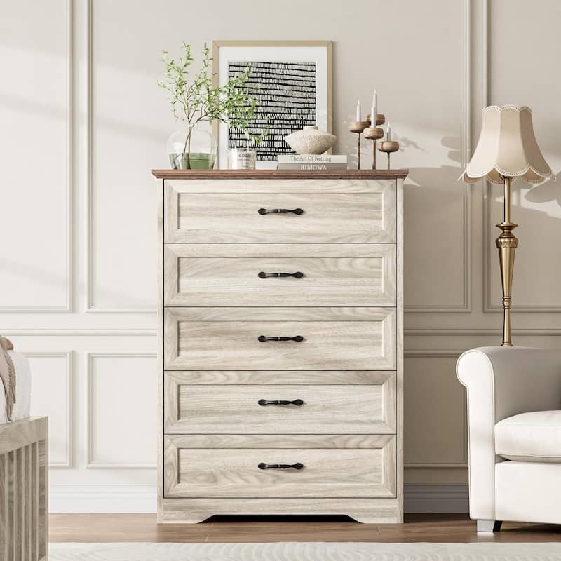 5 Drawers Dresser, Chest of Drawers, Storage Organizer for Bedroom,Living Room
