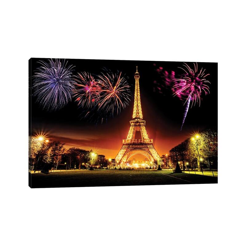 iCanvas "Eiffel Tower Illuminated At Night " by Susanne Kremer Canvas Print
