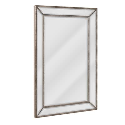 Head West Metro Beaded Wall Mirror - Silver/Champagne