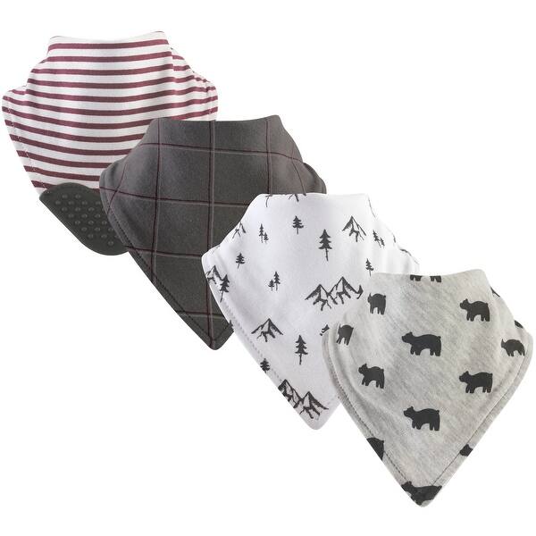 slide 1 of 1, Yoga Sprout Baby Cotton Bandana Bibs 4pk, Mountains, One Size - Mountains - One Size One Size - Mountains