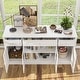 preview thumbnail 37 of 48, Large Entertainment Center Bookshelves 57x38 inch Hutch Space for TV