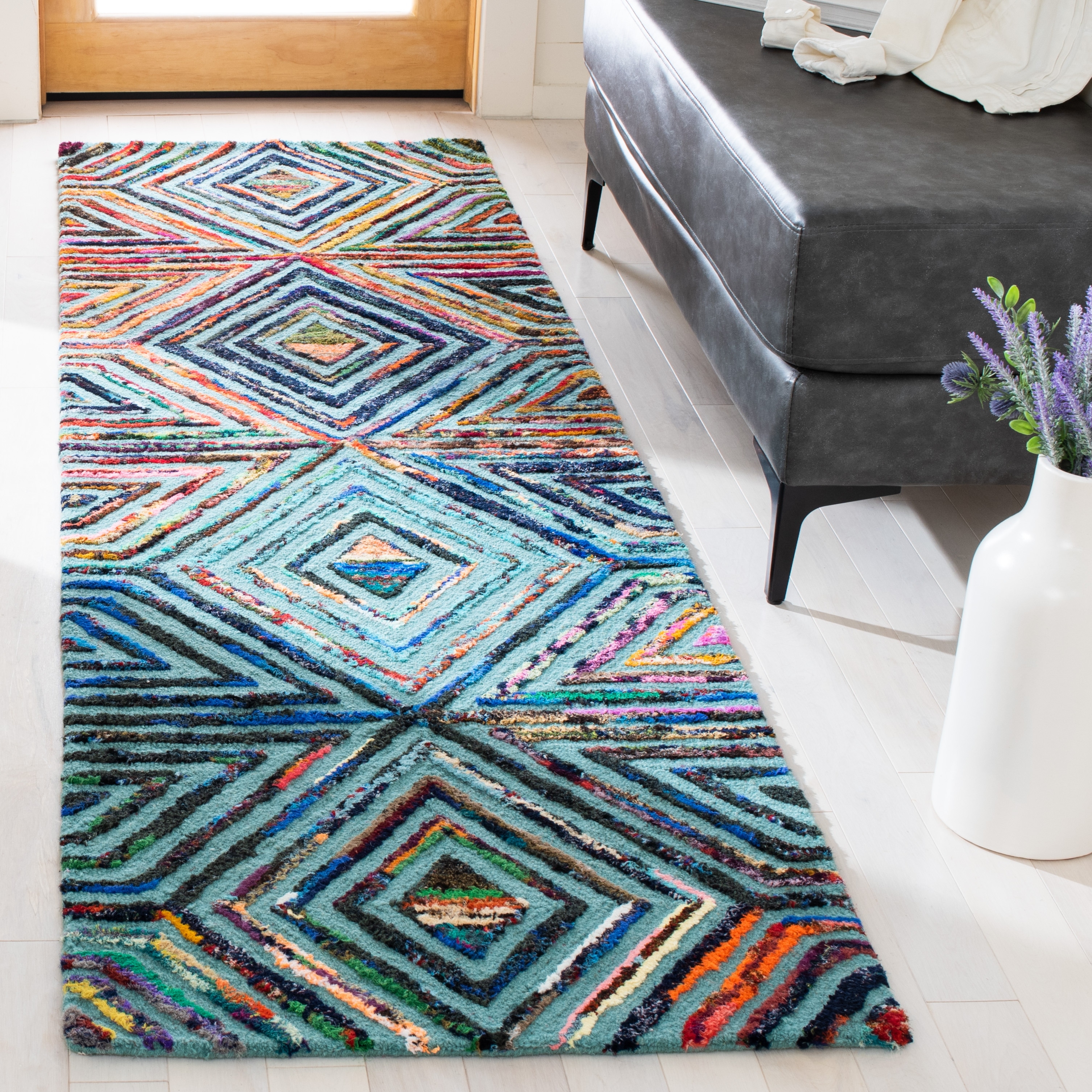 タイムセール 探し方 Handmade SAFAVIEH Nantucket Rug Cotton Contemporary Fevzie ラグ・カーペット