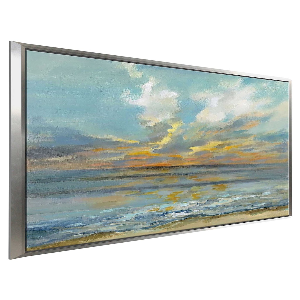 "Rhythmic Sunset Waves" Print on Floating Canvas