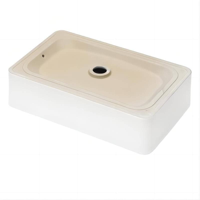 Dornberg 24"x16" White Ceramic Rectangular Vessel Bathroom Sink