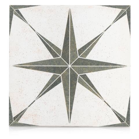 Industry Tile 9x9 Star Green Porcelain Tile Wall and Floor