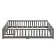 preview thumbnail 22 of 29, Solid Wood Platform Bed Frame with Fence，Queen/Full/Twin Size