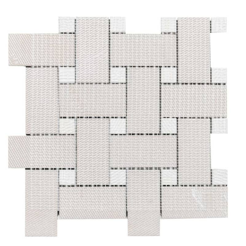 Stately Basketweave 13x13 Porcelain Mosaic Tile - Floor, Wall, Backsplash