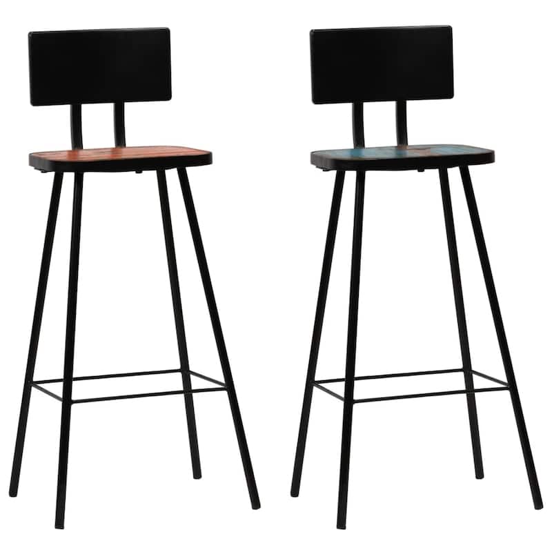 vidaXL Bar Set 3 Piece Solid Reclaimed Wood Multicolor