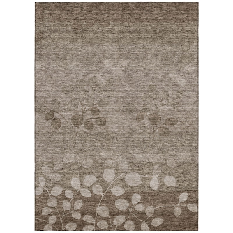 HomeRoots Floral Transitional Rectangle Outdoor Rug