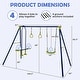 preview thumbnail 2 of 8, Gymax 440 lbs Swing Set 3-in-1 Kids Swing Stand w/ Swing Gym Rings