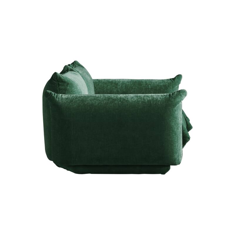 Chenille Fabric Modular Sectional Sofa Set with Ottoman