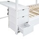 preview thumbnail 47 of 47, Twin-Over-Twin Bunk Bed with Twin size Trundle, Storage and Desk,Multifunctional Bunk Bed With Storage