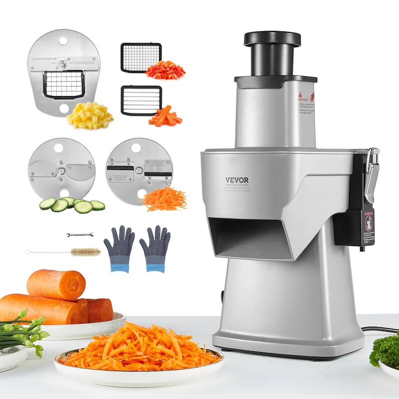 VEVOR Electric Grater Salad Maker Electric Vegetable Slicer Shredder Chopper for Fruits Food Cutter for Vegetables and Cheeses - 4-in-1
