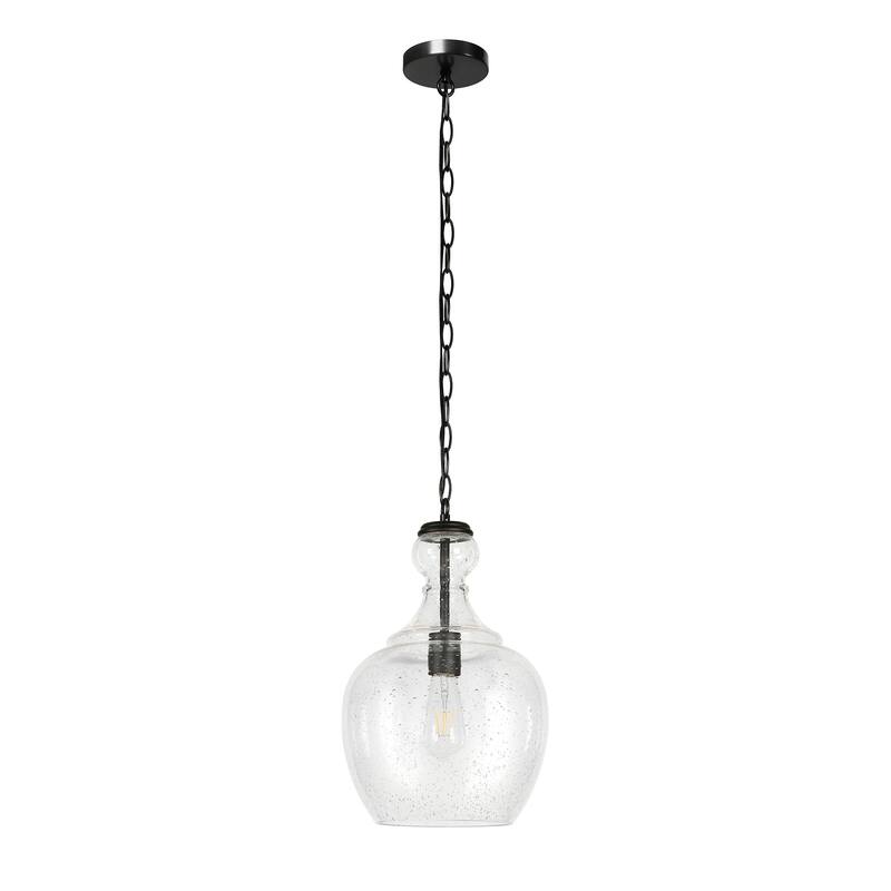 Verona 11" Wide Pendant with Glass Shade - 11" Wide