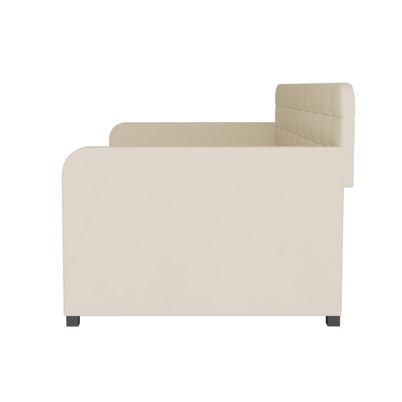 Clayfell Elyria Diamond Button Tufted Velvet Upholstered Daybed