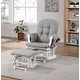 preview thumbnail 30 of 32, Suite Bebe Mason Glider and Ottoman White Oyster