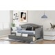 preview thumbnail 33 of 84, Arched Backrest Daybed Wood Slat Support Sofa Bed with 2 Drawers or Trundle Bed, Classic Twin Daybed Frame