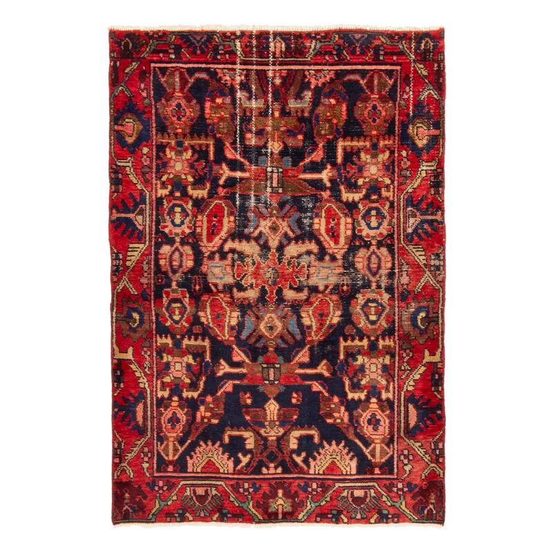 ECARPETGALLERY Hand-knotted Andelz Dark Navy Wool Rug - 3'7 x 5'2