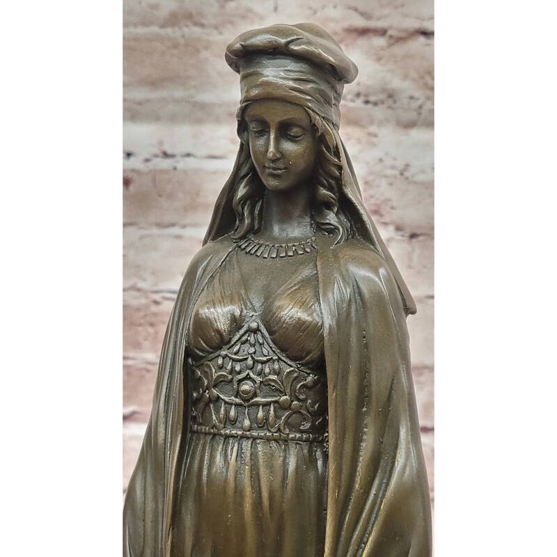 Aldo Vitaleh Water Carrier After Dominique Alonzo – Bronze Sculpture On Marble Base