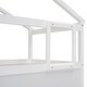 preview thumbnail 4 of 8, Twin over Full House Bunk Bed with Staircase and Blackboard, White