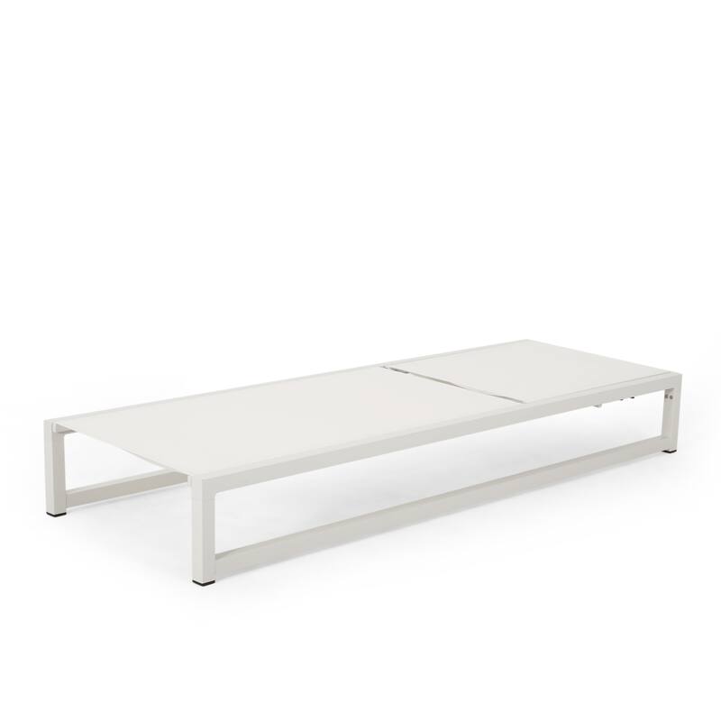 Modesta Outdoor Aluminum Mesh Chaise Lounge (Set of 2) by Christopher Knight Home