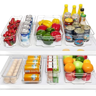 Sorbus Multi-Size/Type/Pack Clear Bin Organizer Set for Kitchen, Fridge and Pantry