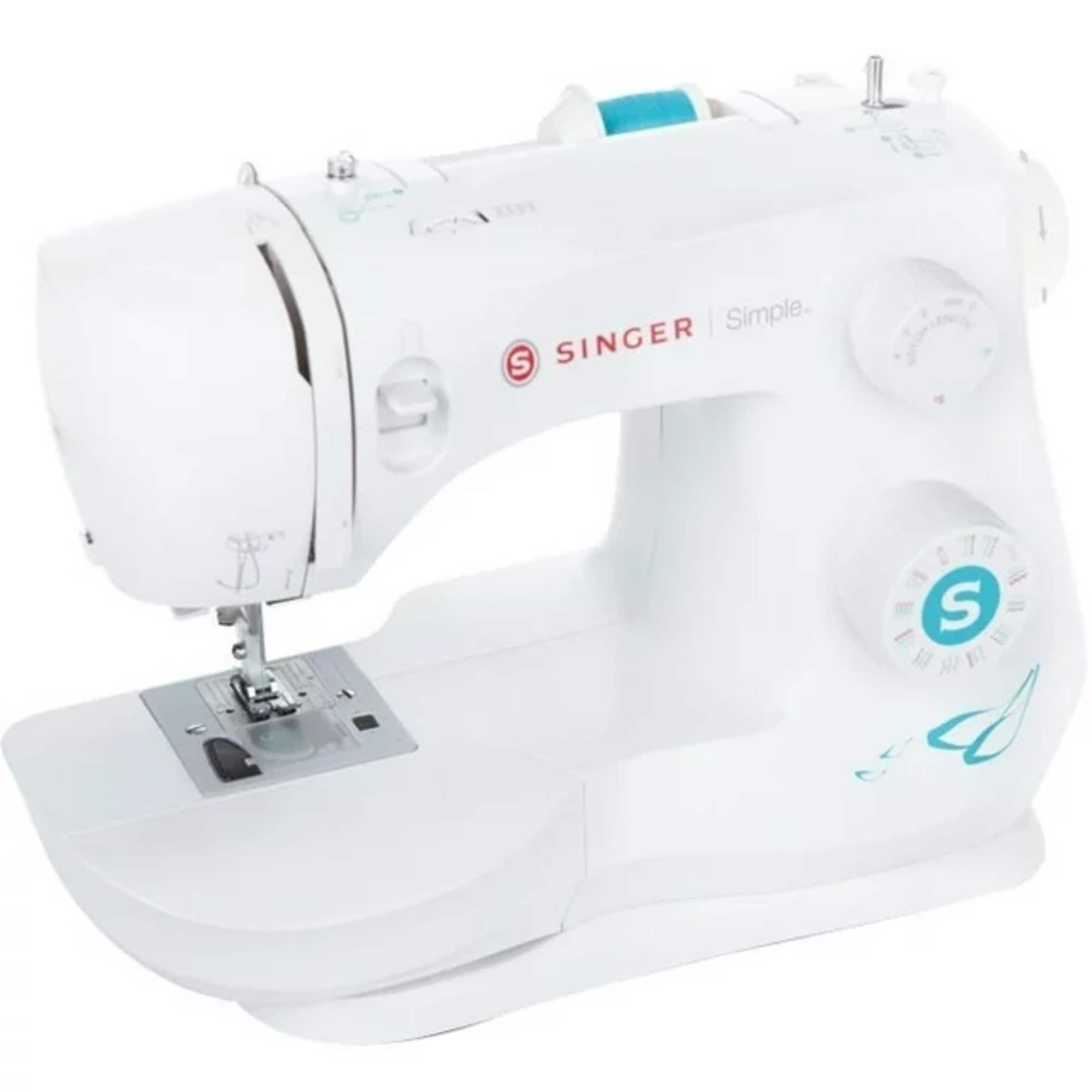 White Simple Mechanical Sewing Machine