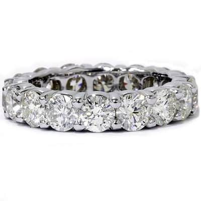 5 Ct Diamond Eternity Ring Women's Wedding Anniversary Band 14k White Gold