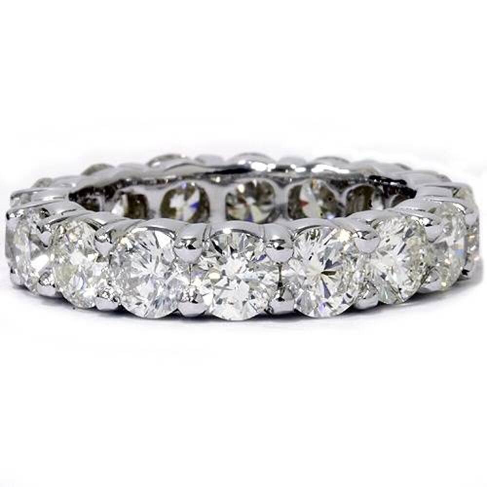 Bliss Diamond Platinum 3 ct TDW Diamond Eternity Ring - Overstock ...