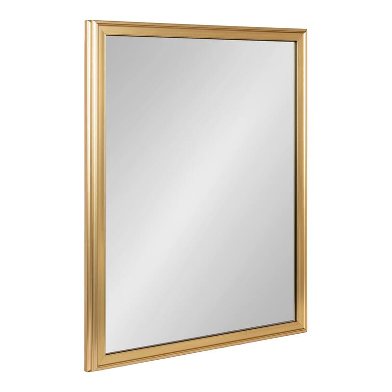 Kate and Laurel Colette Rectangle Bathroom Wall Mirror - 20x26 - Gold