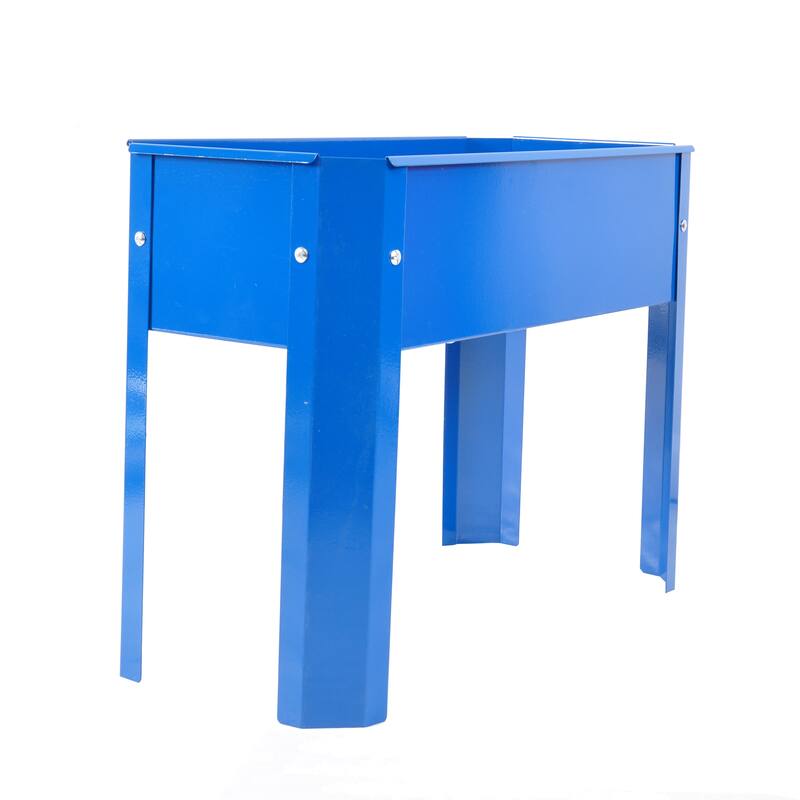 Outdoor Galvanized Raised Garden Bed Elevated Garden Planter Flowerpot Box with Legs for Gardening Vegetables Flower