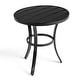 preview thumbnail 32 of 30, Metal Outdoor Round Side Table, Patio Coffee Bistro Table for Indoor Outdoor