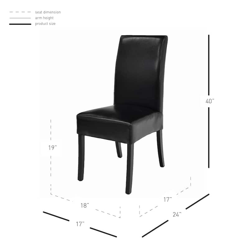 NPD Furniture Valencia Bicast Leather Dining Chair (Set of 2)